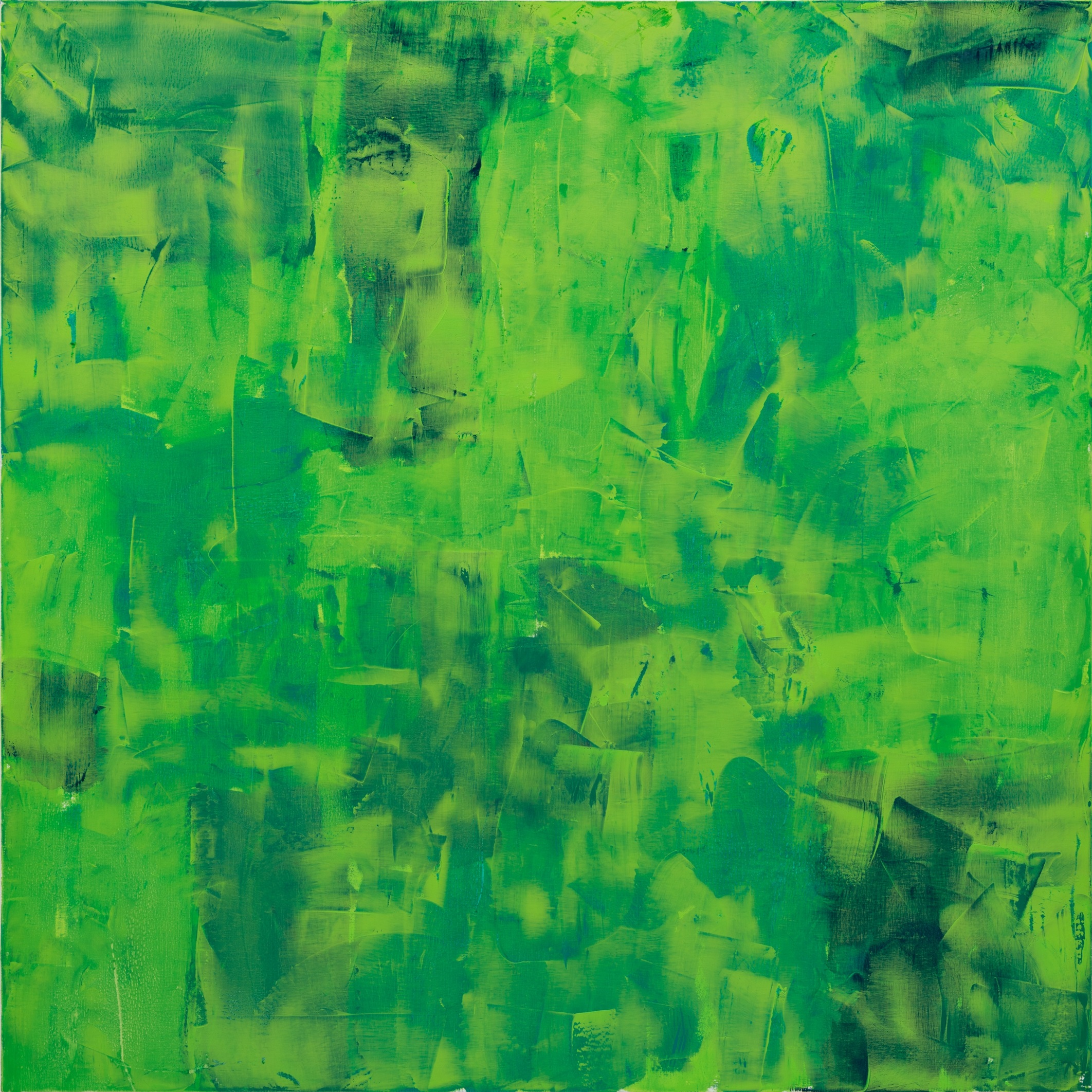 Sin título. Heimo Zobernig. 2015. Acrílico y óleo sobre lienzo, 200 × 200 cm.