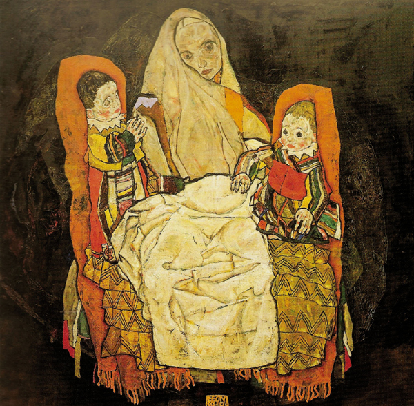 Madre con dos hijos. Egon Schiele, 1917