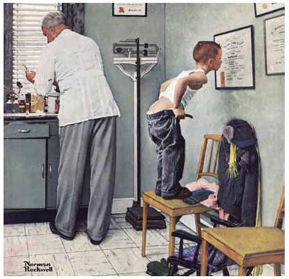 Antes de la inyección Norman Rockwell, 1958