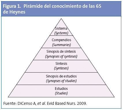 Figura 1. Pirámide del conocimiento de las 6S de Heynes