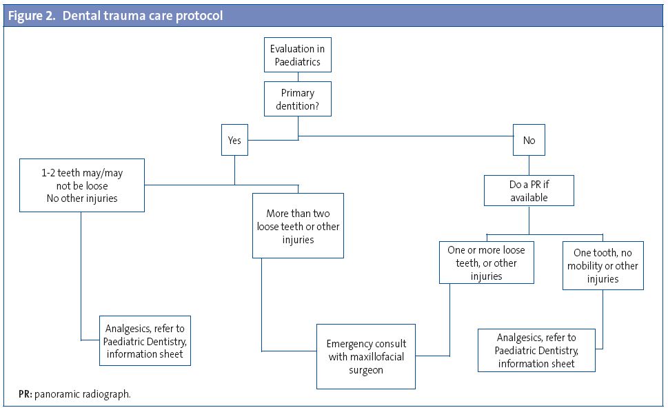 Figure 2. Dental trauma care protocol