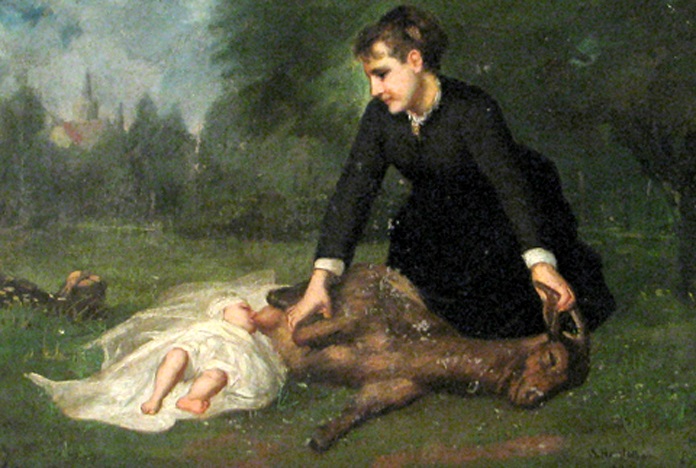 Mamá adoptiva. Sava Hentia (1848-1904). Museo Nacional de Arte Contemporáneo. Bucarest (Rumanía).