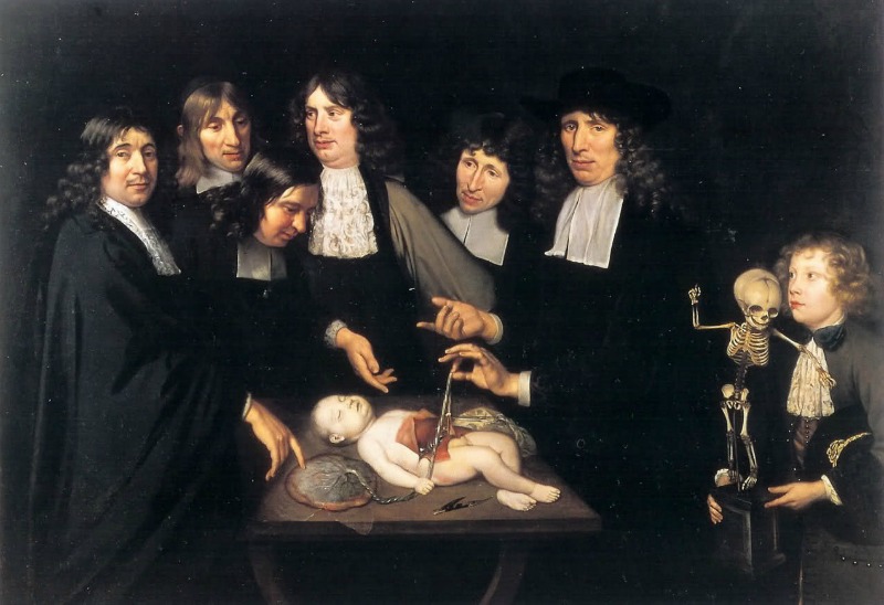 La lección de anatomía del Dr. Frederick Ruysch. Jan Van Neck, 1683