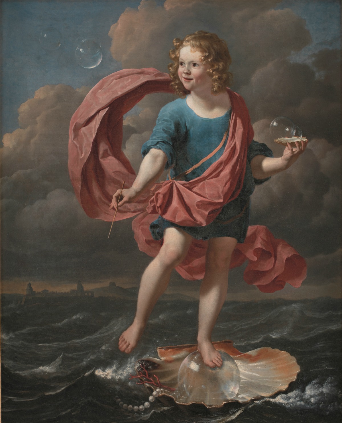 Niño soplando pompas de jabón. Alegoría de lo transitorio y breve de la vida, 1663. Karel Dujardin (1622-1678). Statens Museum for Kunst. Copenhagen (Danmark)