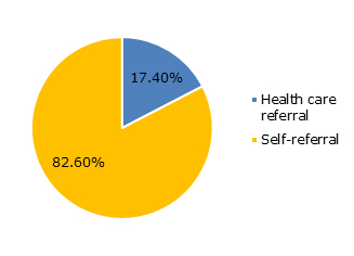 Source of referral in newborn visits (criterion I)