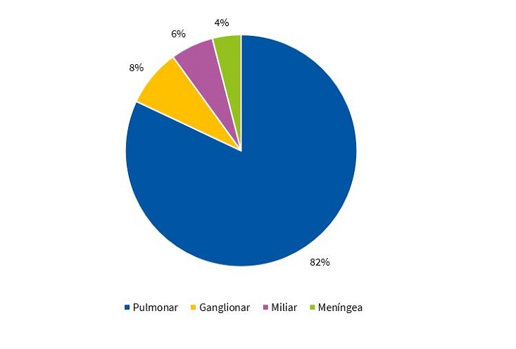 Formas clínicas en los 52 casos de tuberculosis