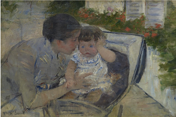 Susan consolando a un bebé.