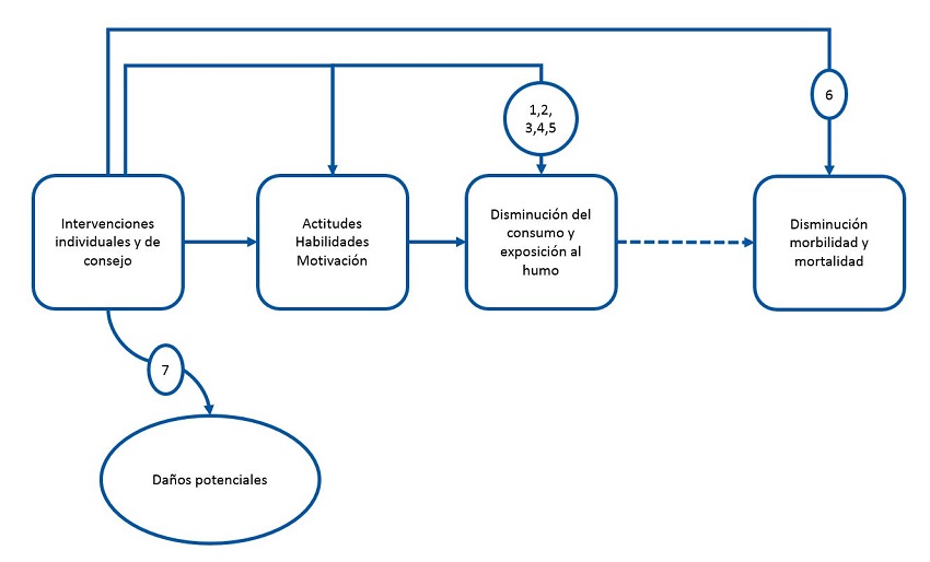 Figura 1. Marco analítico para la formulación de las preguntas. Adaptado del USPSTF con autorización