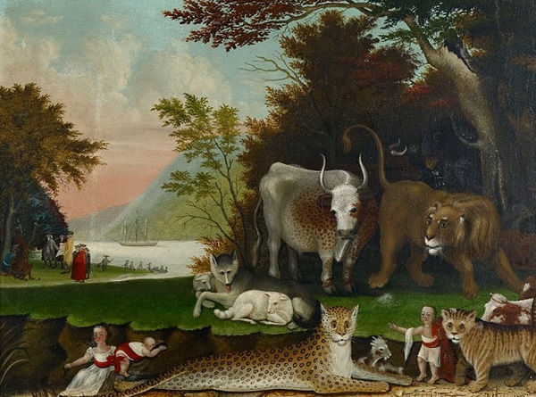 Reino pacífico. Edward Hicks, 1848