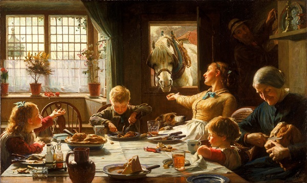 Uno más de la familia. Frederick George Cotman, 1880